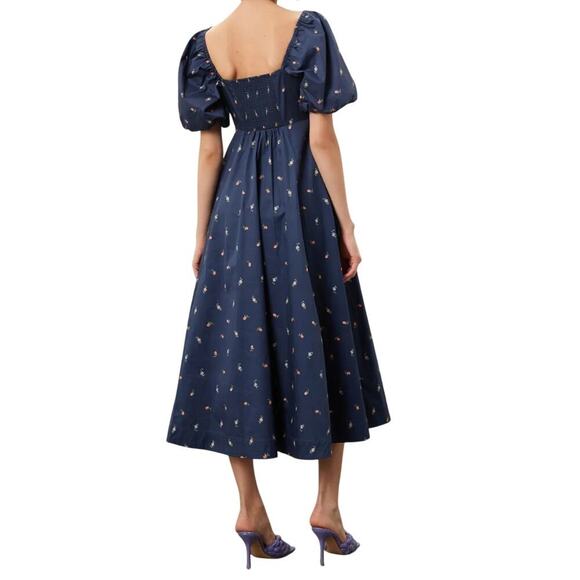Hill House Home Matilda Dress in Navy Floral, Size XXS​ - Picture 3 of 7